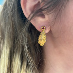 Phoenix Earrings Sterling Silver 925 with Zircon Stone
